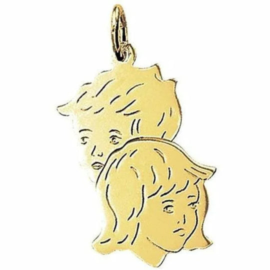 Gouden hanger jongen en meisje