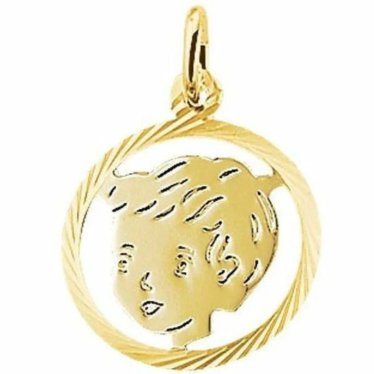 Gouden hanger jongen gediamanteerd