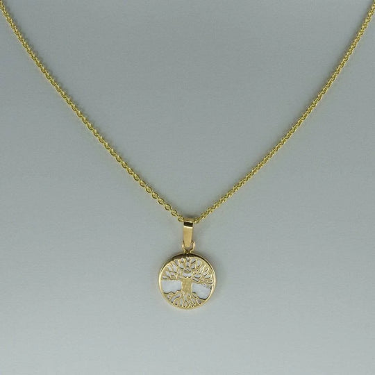 Gouden hanger levensboom VGP003 8mm