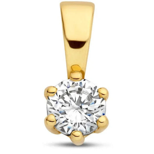 Gouden hanger met geboortesteen April