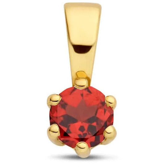 Gouden hanger met geboortesteen Januari