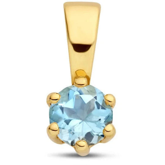 Gouden hanger met geboortesteen Maart