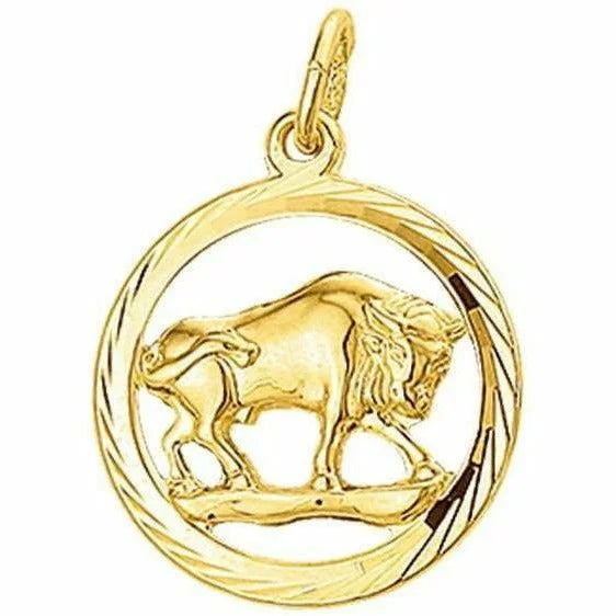 Gouden hanger sterrenbeeld stier gediamanteerd - Hangers