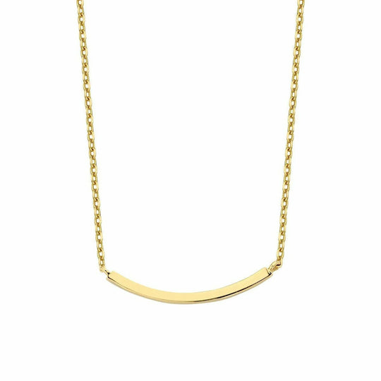 Gouden ketting 20x1,2mm boog 38+2,5+2,5cm