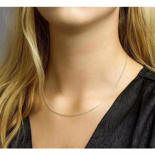 Gouden ketting anker gediamanteerd 1,1 mm 45 cm