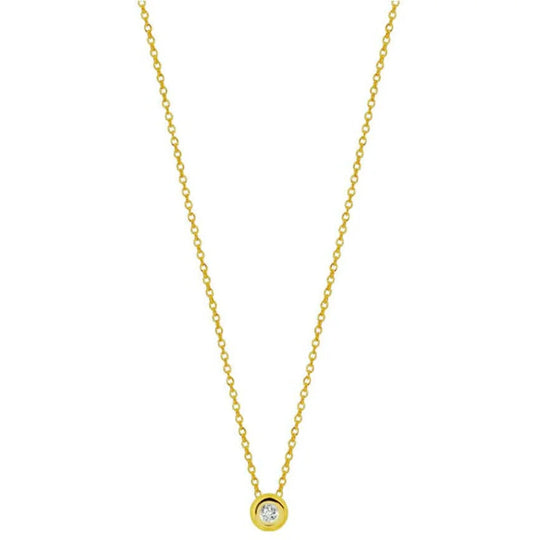 Gouden ketting diamant 0.01ct