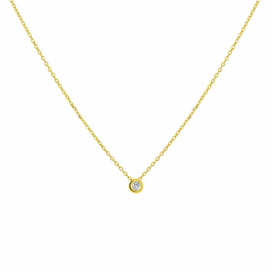 Gouden ketting diamant 0.02ct