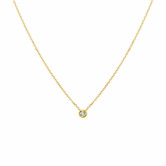 Gouden ketting diamant 0.03ct