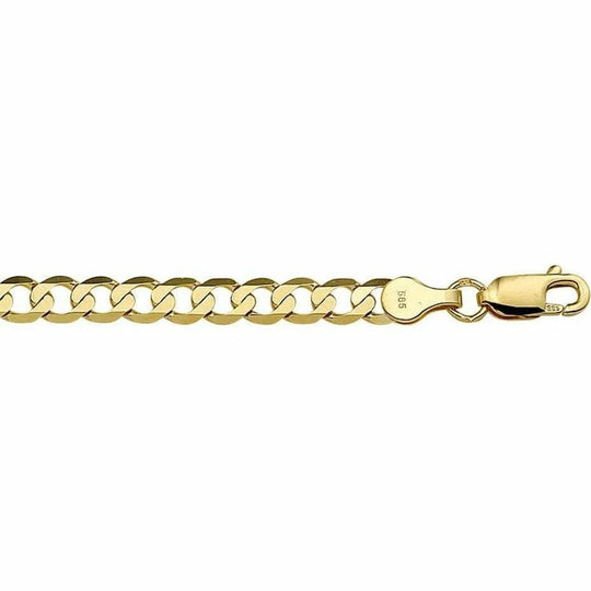 Gouden ketting geslepen gourmet 4,8 mm