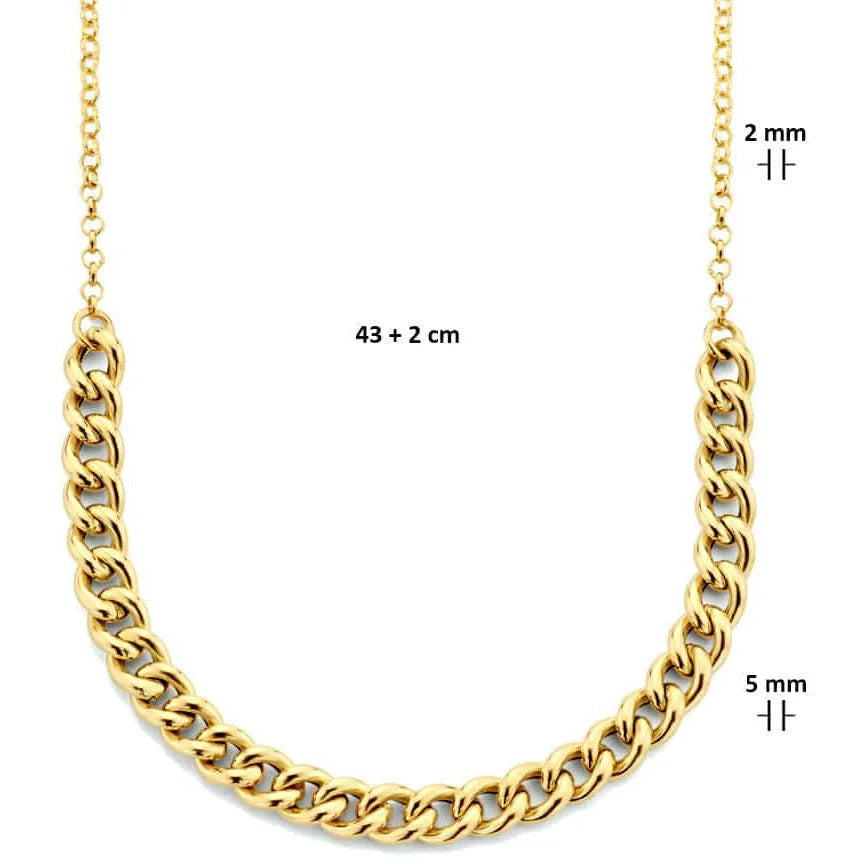 Gouden ketting gourmette 5,0mm - Kettingen