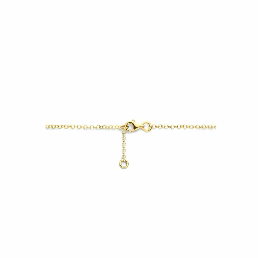 Geelgouden gourmette ketting 5mm met lobster clasp en extender