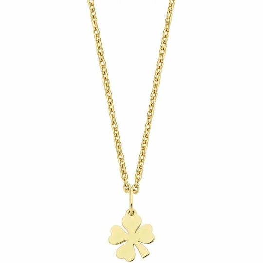 Gouden ketting klaver4 38+2,5+2,5cm