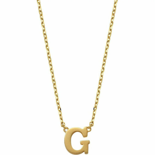 Gouden ketting Letter G 38+2,5+2,5 cm