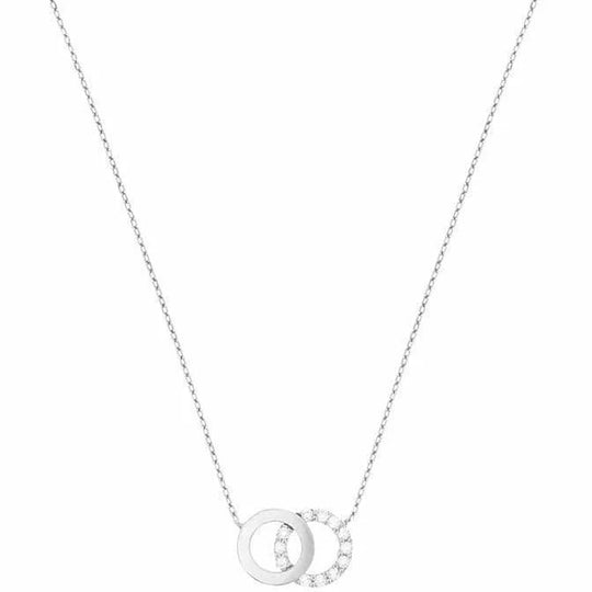 Gouden ketting rondjes zirkonia 0,8 mm 40 + 4 cm