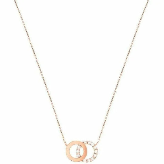 Gouden ketting rondjes zirkonia 40 - 44 cm