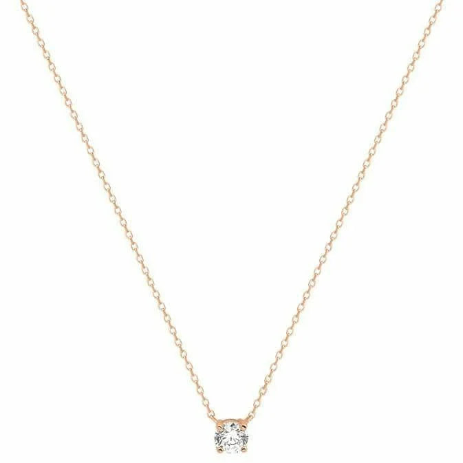 Gouden ketting zirkonia met diamant 0,8 mm 40-44 cm