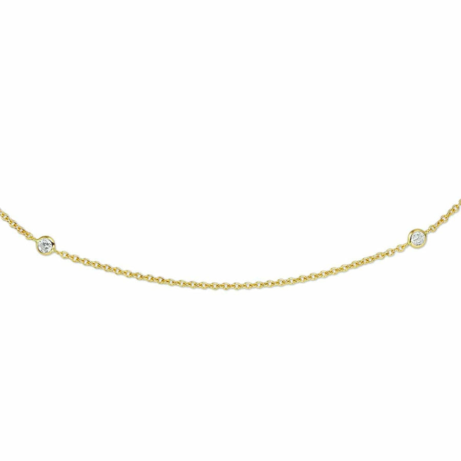 Gouden ketting zirkonia 42-45 cm - Kettingen