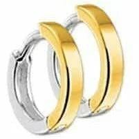 Gouden klapoorringen 1,5 mm vlak