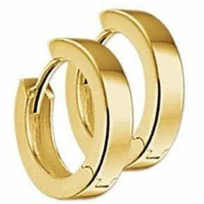 Gouden klapoorringen 2,5 mm vlak