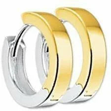 Gouden klapoorringen 3,0 mm vlak