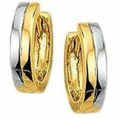 Gouden klapoorringen 3,0 mm vlak