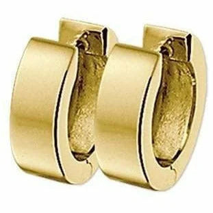 Gouden klapoorringen 4,0 mm vlak