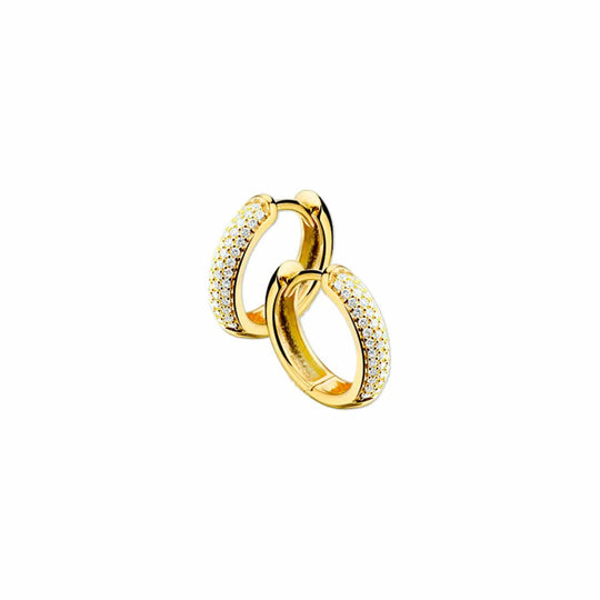 Gouden klapoorringen diamant 0.25ct