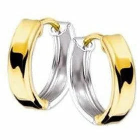 Gouden klapoorringen hol 3,0 mm vlak
