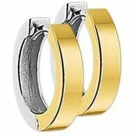 Gouden klapoorringen vlak