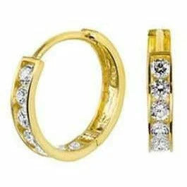 Gouden klapoorringen zirkonia