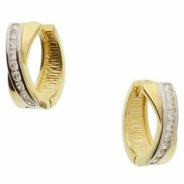 Gouden klapoorringen zirkonia