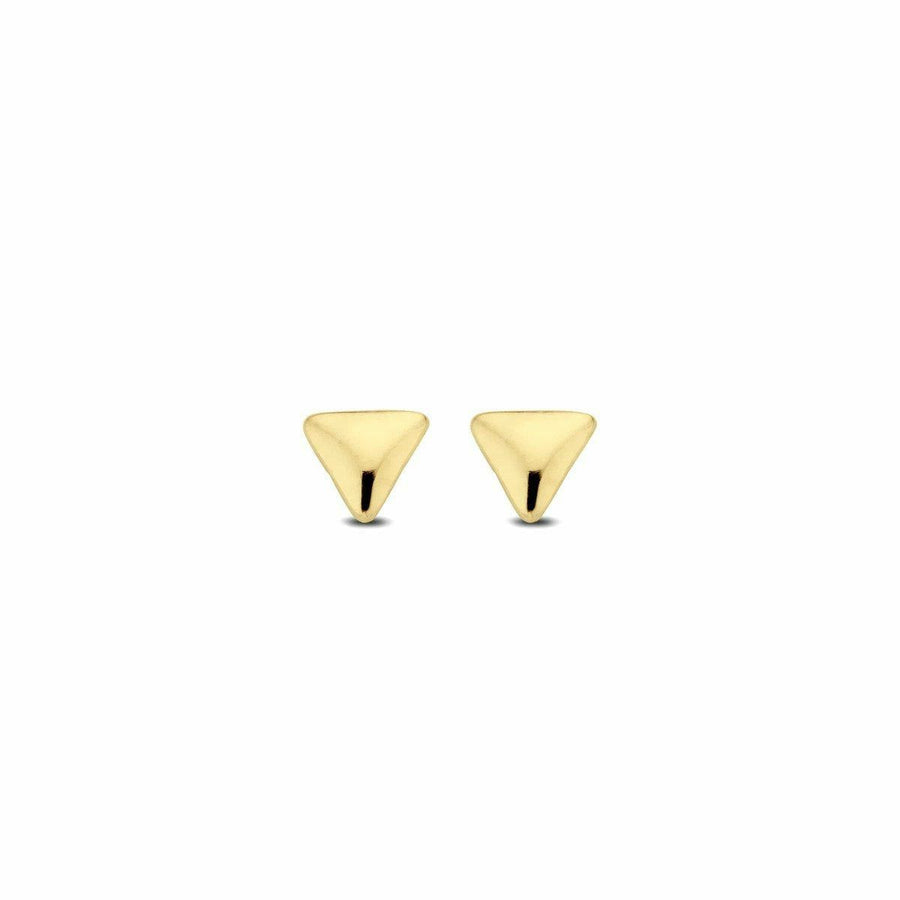 Gouden oorbellen driehoek 4mm - Oorsieraden