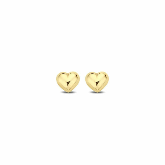 Gouden oorbellen hart 4mm
