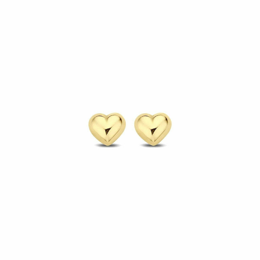 Gouden oorbellen hart 4mm - Oorsieraden