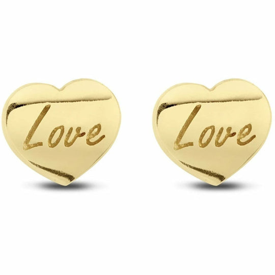 Gouden oorbellen hart 5mm