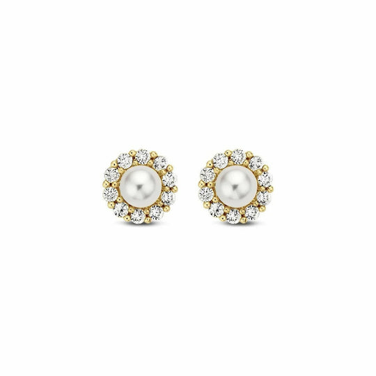 Gouden oorbellen rond 3mm