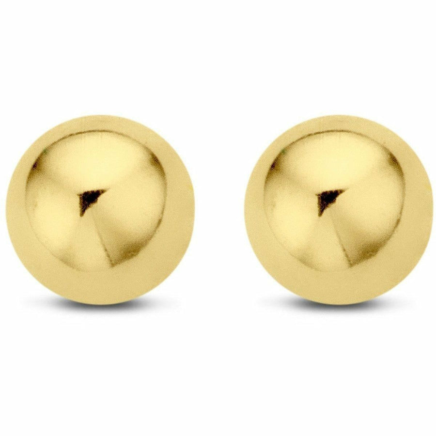 Gouden oorbellen rond bol 5mm - Oorsieraden