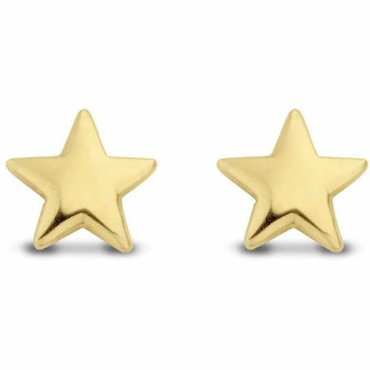 Gouden oorbellen star 4mm