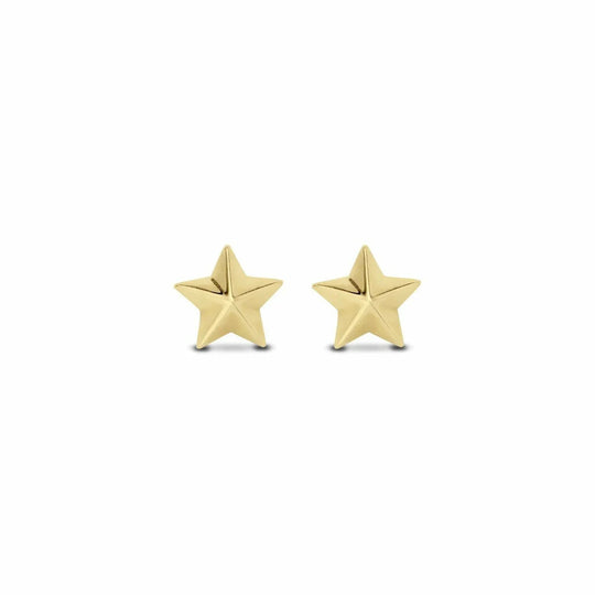 Gouden oorbellen star 5mm