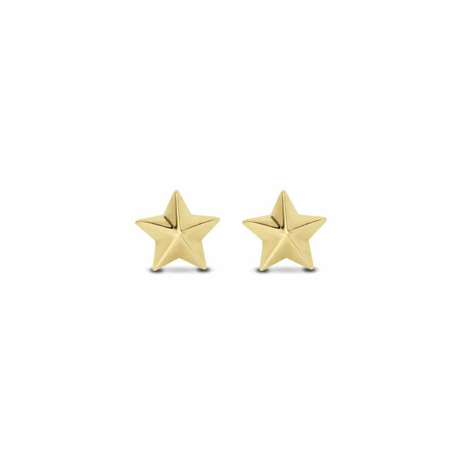 Gouden oorbellen star 5mm - Oorsieraden