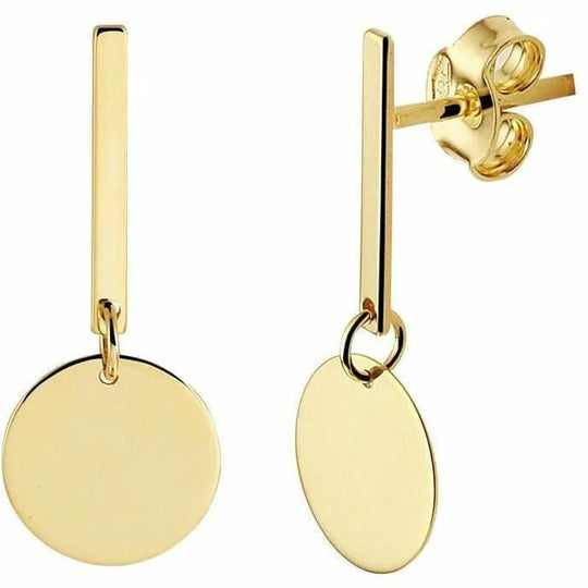 Gouden oorhangers rondje