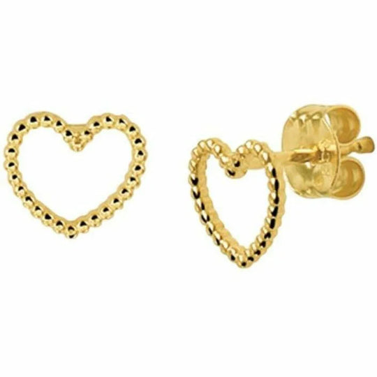 Gouden oorknoppen hart