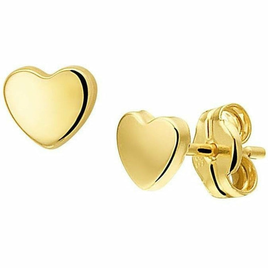 Gouden oorknoppen hart - Oorsieraden