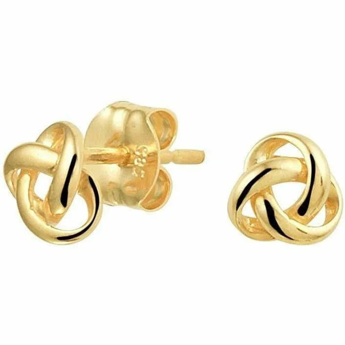 Gouden oorknoppen knoop - Oorsieraden