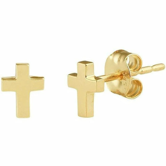 Gouden oorknoppen kruis