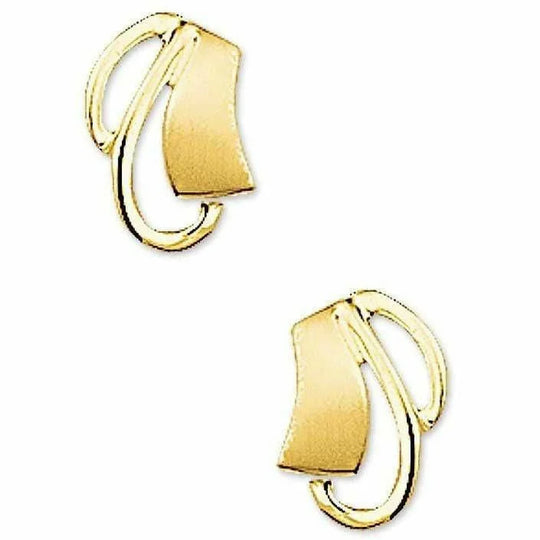 Gouden oorknoppen poli/mat