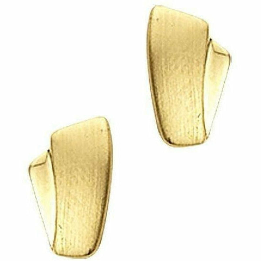 Gouden oorknoppen poli/mat - Oorsieraden