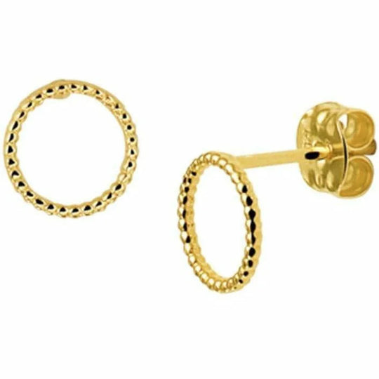 Gouden oorknoppen rondje
