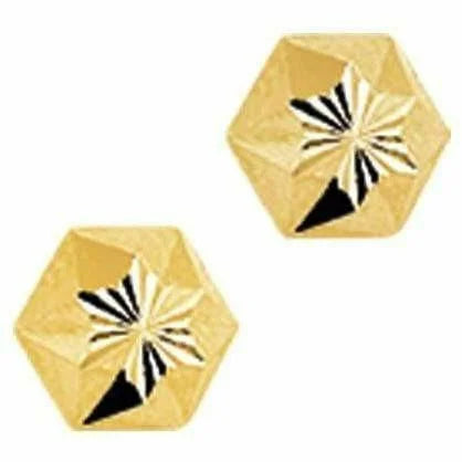 Gouden oorknoppen ster gediamanteerd - Oorsieraden