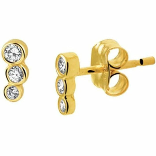 Gouden oorknoppen zirkonia